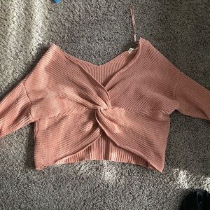 Super cute pink sweater!